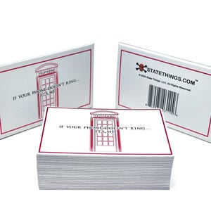 Si votre téléphone ne sonne pas, c'est moi, paquet de 20 cartes de visite amusantes
