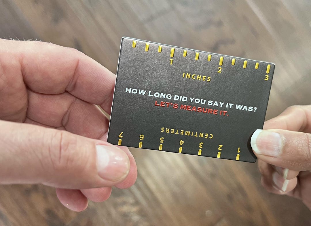 How Long Did You Say It Was Funny Business Card Ruler - Etsy