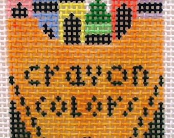 Mini Crayon Hand Painted Needlepoint Canvas 10M