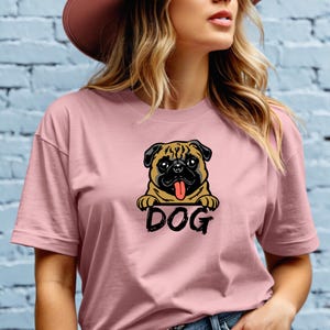 Dog Art T-Shirt,Pug Dog Shirt,Cute Dog T-Shirt,Dog Lover Gift,Funny Dog Shirt,Cartoon Dog Tee,Pet Lover Shirt,Animal Graphic Tee