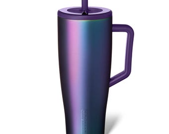 BrüMate Era 40oz Tumbler Dark Aura - Auslaufsicherer Edelstahlbecher mit Griff & Strohhalm