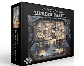 1000 Piece H.H. Holmes Murder Castle Puzzle | True Crime Jigsaw Puzzle for Adults | Horror | Gothic Mystery Gift
