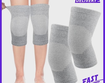 XL Bamboo Knee Sleeve Compression – Elastic Knee Brace, Breathable Support for Arthritis, Running, Gym, Pain Relief Unisex