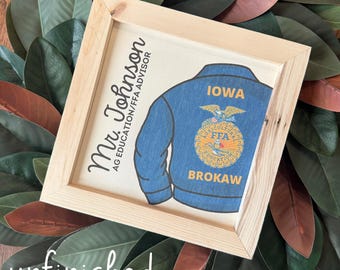 FFA Advisor Reclaimed Wood Frame, Canvas Print Teacher Gift