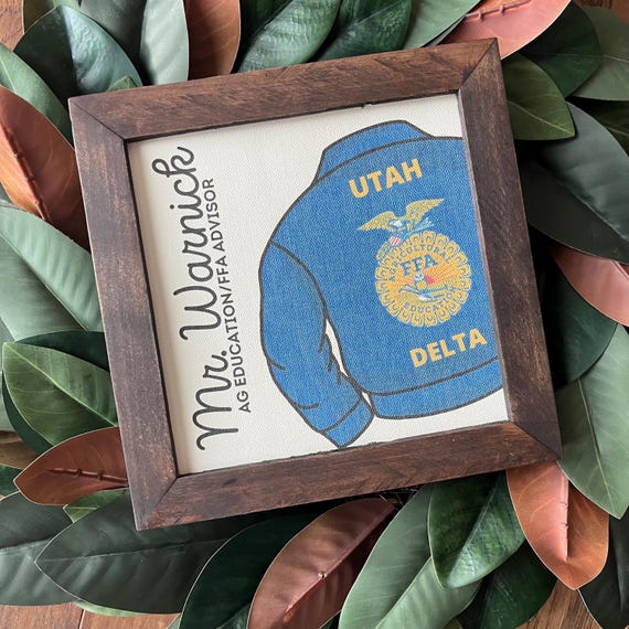 ま*く様 FFA バッジ 5個セット FFA Advisor Reclaimed Wood Frame, Canvas Print Teacher Gift