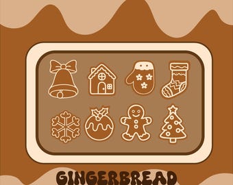 Gingerbread Cookie Punch Needle Pattern Set: Holiday Mug Rug (PDF Download)