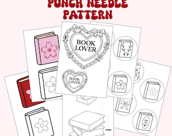 Punch Needle Book Coaster Templates: Beginner Embroidery (PDF Download)