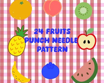 Fruit Punch Needle Pattern Set: Summer Coasters, Pins, Decor (PDF)