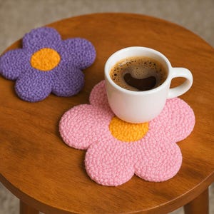 Flower Punch Needle Pattern: Floral Embroidery Templates (A4 PDF Digital Download)