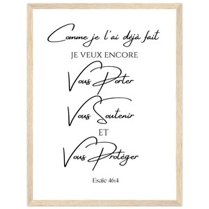Esaie 46:4 "Comme je l'ai deja...| Choix parmi plusieurs design | Scripture Wall art| Gift, Deco