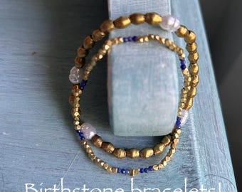 PULSERA CON PIEDRA DE NACIMIENTO: ¡Diseñe la suya!
