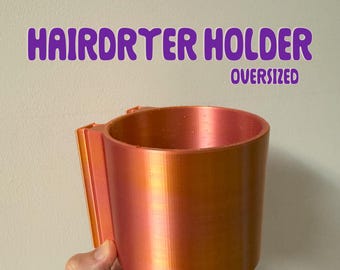 Tool Holder / Hairdryer Holder - easy mount via Command Strips - Large/Oversized