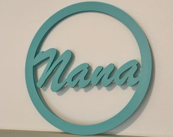 Circle / Ring Wall Art - Various Words, Names, Titles, Etc. - Custom Designs Available