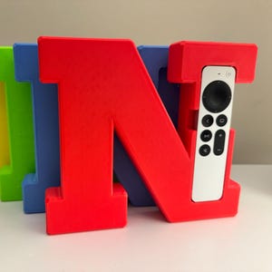 Premium Version** Apple TV Remote Holder/Case/Grip - Block “N” (so you don't lose it!)