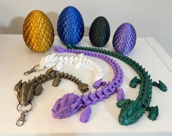 Dragon and Dragon Egg (Large, Small, +Keychain, Set options) - Personalization Available - Optimized for Strength and Robustness