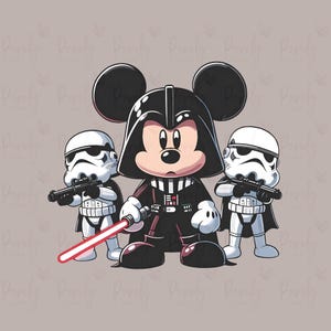 Disney Mickey Star Wars PNG, Darth Vader Mickey Clipart, Stormtrooper PNG, Star Wars Birthday Shirt, Digital Download