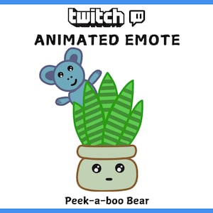 Animated Twitch, Discord Emote, Cute Lurking Emote For Streamers, Perfect for Lurkers and Sneaky Surprises, Ready to Use Loveable Bear