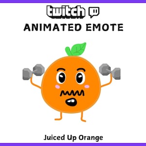 Animated Twitch Emote, Cute Hype Emote For Streamers, Perfect Flex Emote, Fun Fruit Emote for Showing Off Juiced Up Moments, Ready to Use