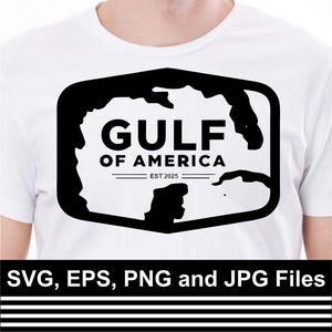 Golfe d'Amérique Svg Png Clipart, Donald Trump 2025 Art patriotique du golfe d'Amérique, conception du golfe du Mexique, carte côtière des Etats-Unis, fierté américaine
