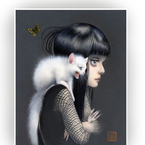 Goth Moth - 8x10 Fine Art Print, signed open edition by Mab Graves