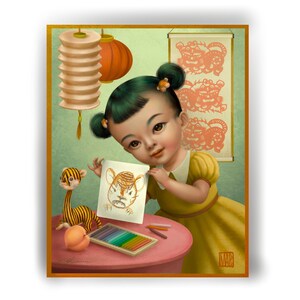 The Artist - 8x10 Pop Surrealism Fine Art Print signed open edition- by Mab Graves