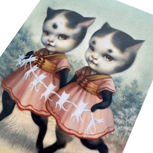 The Kitten Sisters Paper Chain 5 x 7 Mini Art Print par Mab Graves image 2