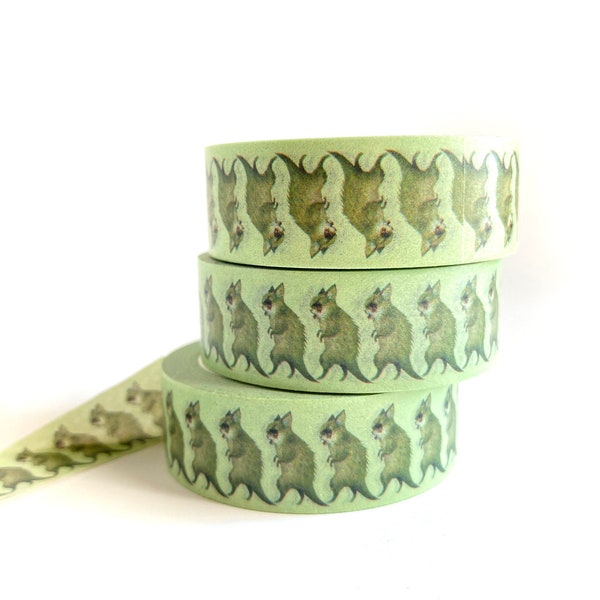 Washi tape - Dinokitty 15mm Washi Tape roll by Mab Graves