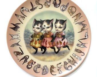 TIMED PRE-ORDER - Three Little Kittens- Limited Edition 10 inch Melamine Dinner Plate - by Mab Graves
