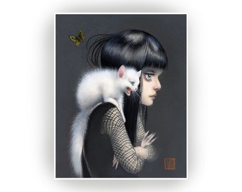 Goth Moth - 8x10 Fine Art Print, signed open edition by Mab Graves