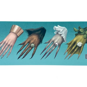 Fancy Claws- Claw Care - 8.5x4 -Mini Art Print by Mab Graves