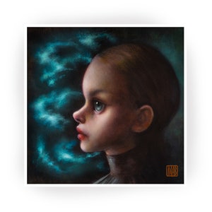 Tanith: una mini stampa artistica inquietante 5 x 5 di Mab Graves