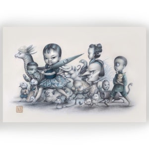 The Yokai Parade -Limited Edition, Signed, Fine art Print by Mab Graves