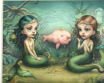 Blobfish King Art Print – 8x11 Pop Surrealism Illustration