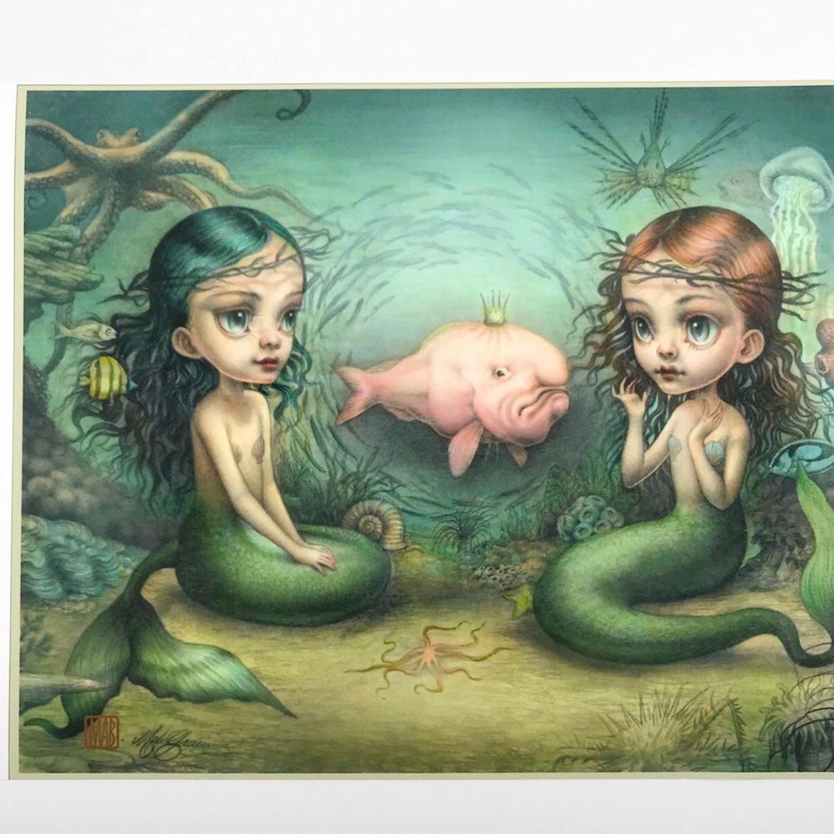 Blobfish King Art Print – 8x11 Pop Surrealism Illustration - Etsy