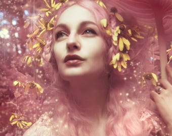 Changeling Elowen Art Print – Signed Faerie Tale Portrait