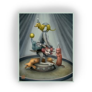 The Night Circus- Signed- Open Edition-8x10 Pop Surrealism Fine Art Print - by Mab Graves