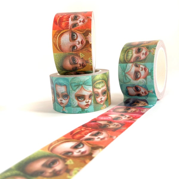 Last THREE Washi tape - The Candy Hair Club- Decorative 30mm Washi Tape roll by Mab Graves