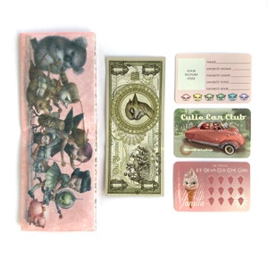 The Piggy Bank Parade - single fold- eco friendly - Wallet-- by Mab Graves