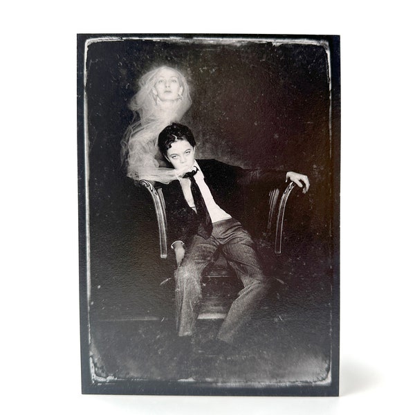 Houdini - a Haunted Collaboration - Ectoplasm -spirit photography-signed- 5x7-  Mini Art Print - by Mab Graves