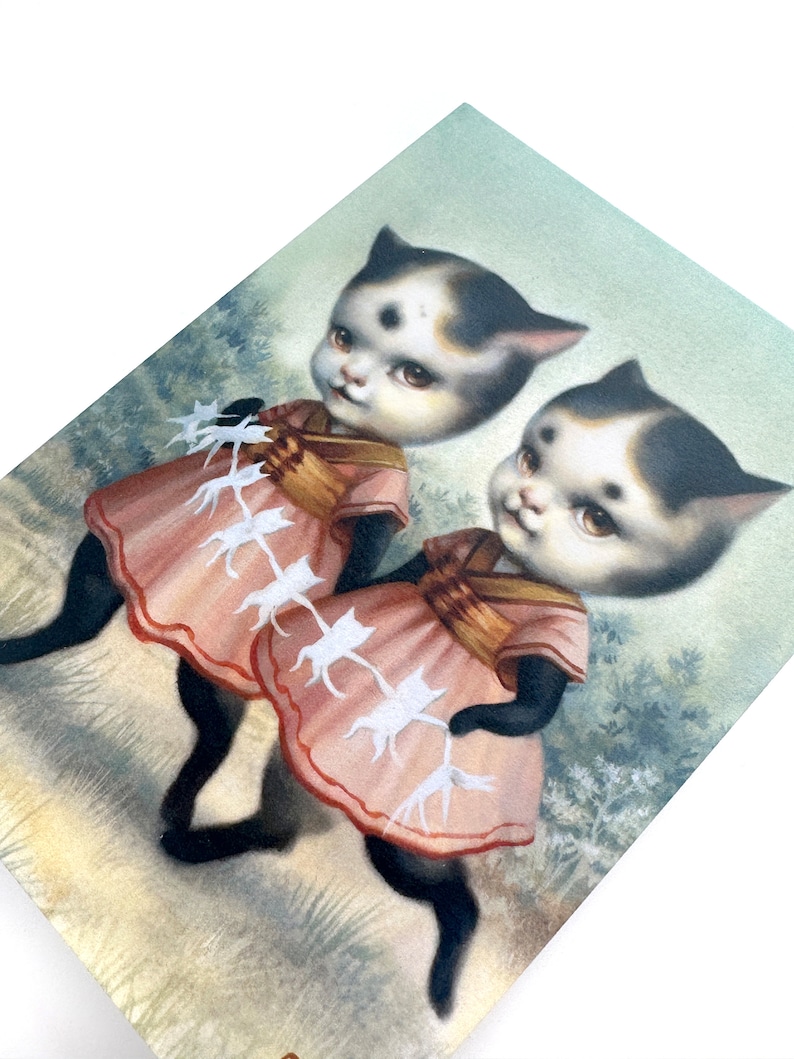 The Kitten Sisters Paper Chain 5 x 7 Mini Art Print par Mab Graves image 4