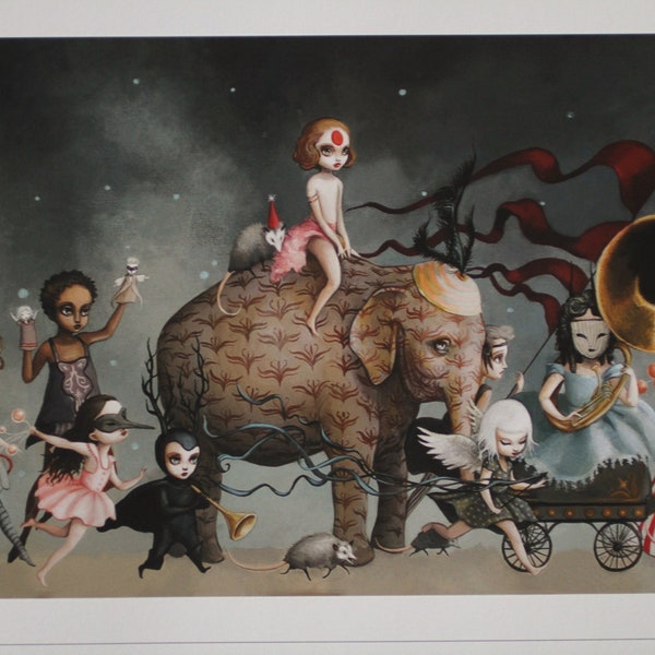The Carnival - Large-  Limited Edition signed and numbered  6.5 x 35 Fine Art Print by Mab Graves -unframed