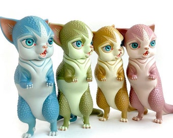 Signed Dinokitty® with custom hand-painted Eye chips by Mab Graves *you choose the color*