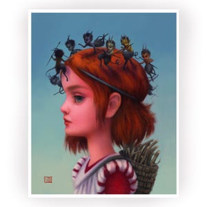 Uncharitable Thoughts - Limited Edition of 25 - signed - 8x10 pop surrealism Fine Art Print - by Mab Graves