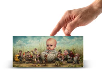 The Chaneling Procession Color -  8.5x4 - Mini Art Print by Mab Graves