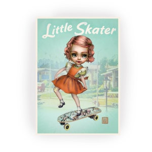 Last ONE Little Skater 5x7 Mini Art Print by Mab Graves