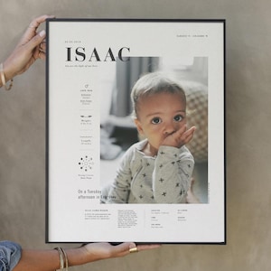 Personalisierte Baby Stats Poster, Neugeborenen Geburt Print, Kinderzimmer Wandkunst, Benutzerdefinierte Baby Name Andenken, Baby Geschichte Benutzerdefinierter Druck