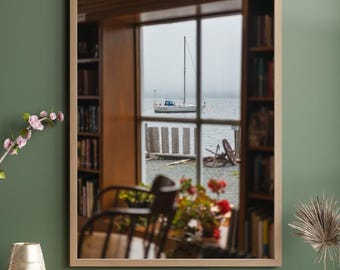 Framed Print Sailboat Canada Photography Travel Wall Art Print Coastal Aesthetic Poster Living Room Wall Art Boat Photo Gift For Traveler