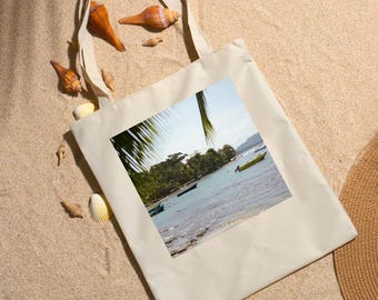 Tote Bag Travel Aesthetic Beach Accessory Travel Photography Beach Bag Sustainable Natural Tote Bag Beach Outfit Accessory for Traveler