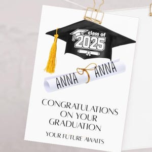 Biglietto di laurea personalizzato, biglietto con tappo di malta, laurea universitaria, diploma di scuola superiore, giorno della laurea,