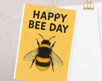 Tarjeta de cumpleaños del Día de la Abeja / Tarjeta de cumpleaños Divertida Tarjeta de felicitación de humor Amor San Valentín Pareja Amigo